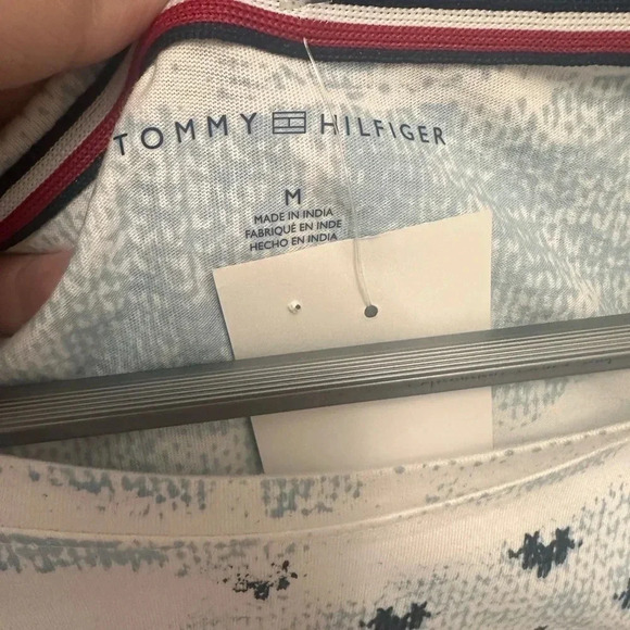 BNWT Tommy Hilfiger Womens Fair Isle Long Sleeve T-Shirt  Navy - Picture 7 of 8